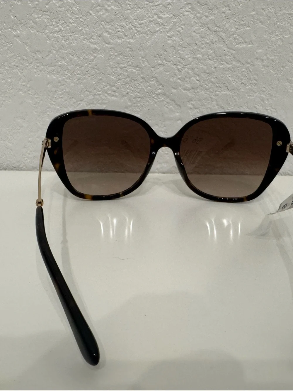 Michael Kors Oversized Tortoise Shell Sunglasses with Brown Gradient Lenses